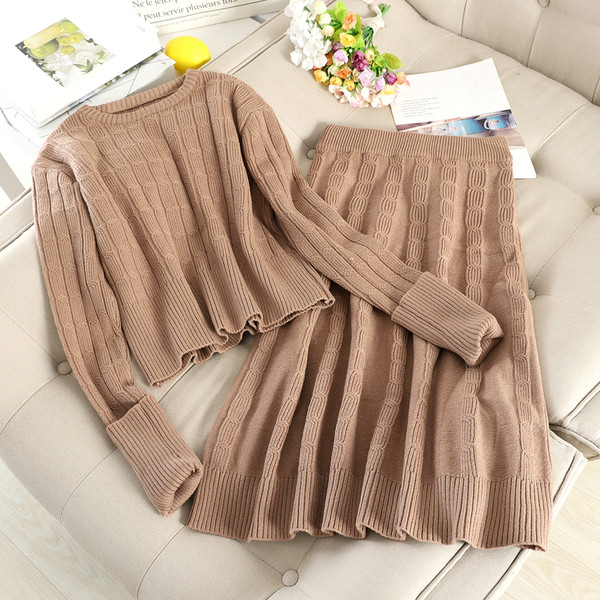 Napi női kötött két részből álló szett három színben