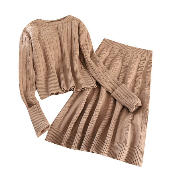 Napi női kötött két részből álló szett három színben