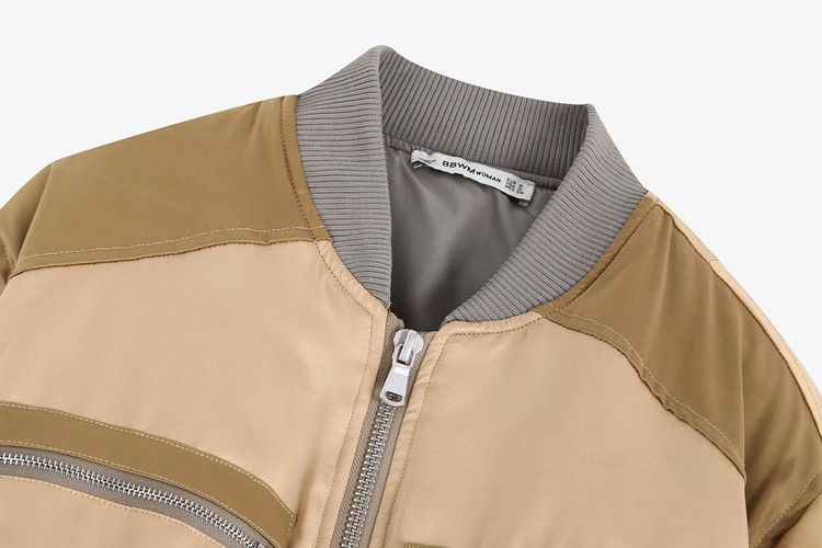 Jacheta sport scurta cu fermoare bej