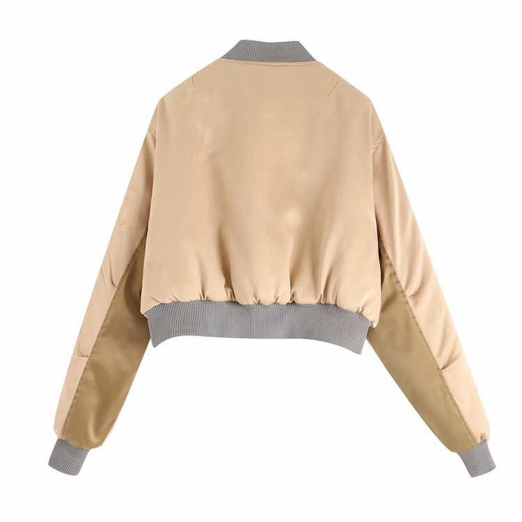 Jacheta sport scurta cu fermoare bej