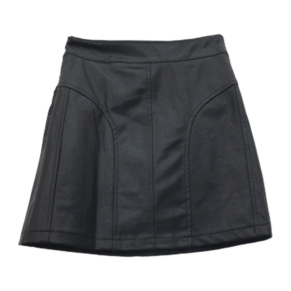 Fusta de dama din piele cu talie inalta in patru culori