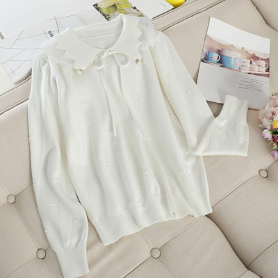 Γυναικείο πουλόβερ  με κολάρο σε διάφορα χρώματα