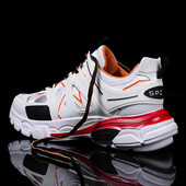 Férfi tornacipő ÚJ modell fűzővel és vastag talppal, fehér, fekete és sárga színben