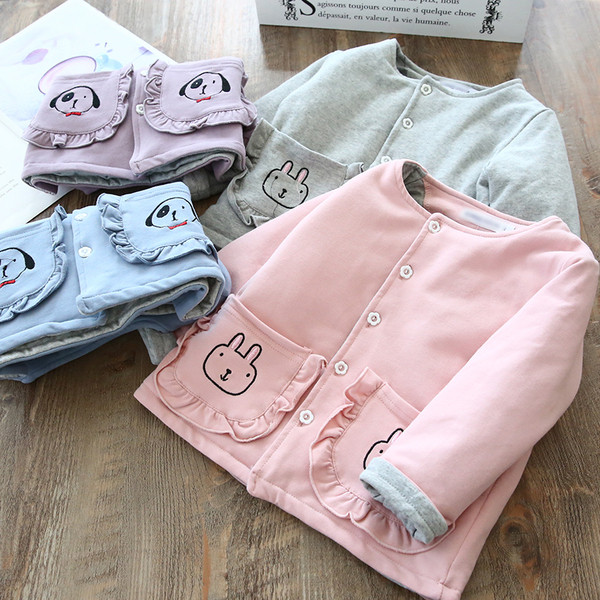 Modern gyerekmellény, gombokkal és zsebekkel, rózsaszín, lila, szürke és kék színben