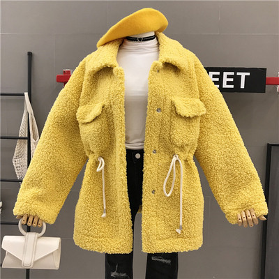 Palton de puf de damă modern cu legături în talie în mai multe culori