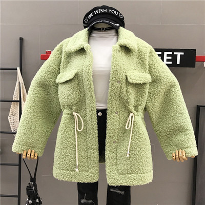 Palton de puf de damă modern cu legături în talie în mai multe culori