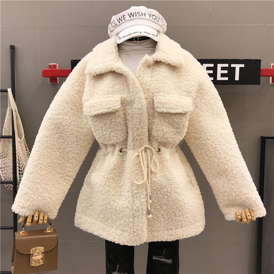 Palton de puf de damă modern cu legături în talie în mai multe culori