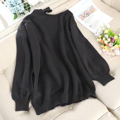 Női pulóver félmagas gallérral, három színben