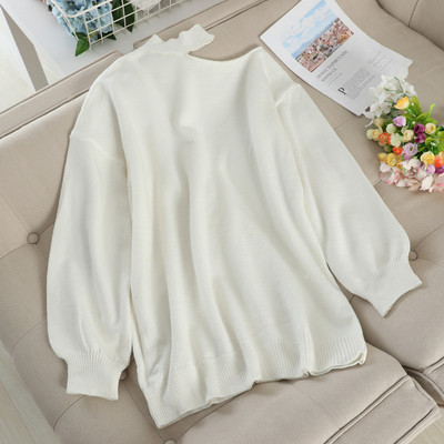 Női pulóver félmagas gallérral, három színben