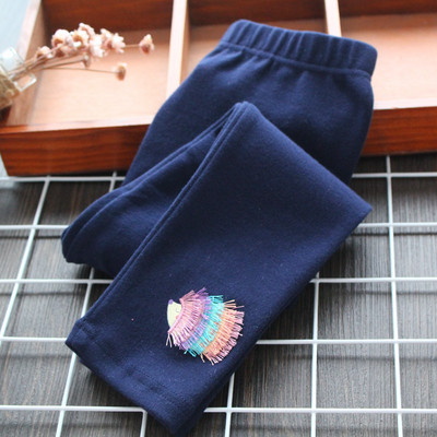 Καθημερινό παιδικό κολάν για κορίτσια με κεντήματα μπλε, γκρι και μοβ χρώμα