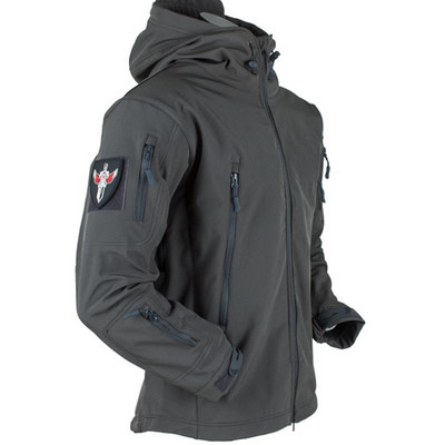 Μοντέρνο ανδρικό μπουφάν με μεγάλο κολάρο και κουκούλα σε τέσσερα χρώματα