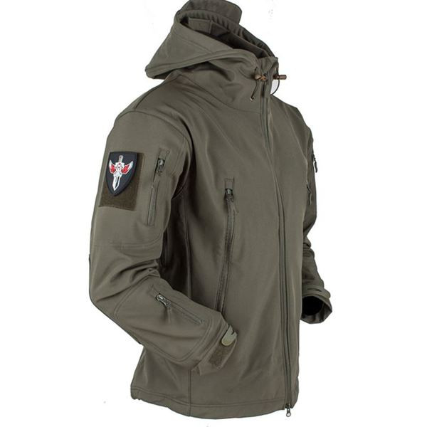 Μοντέρνο ανδρικό μπουφάν με μεγάλο κολάρο και κουκούλα σε τέσσερα χρώματα