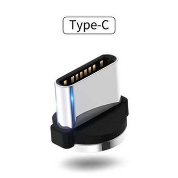 Кабел с магнитен накрайник за мобилни устройства Android и iOS - бързо зарежданe и синхронизиране TYPE-C, Micro USB и LIghting в