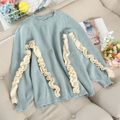 Μοντέρνο γυναικείο πουλόβερ  με λαιμόκοψη O σε διάφορα χρώματα