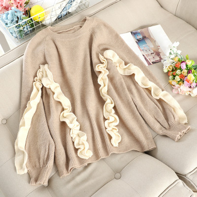 Μοντέρνο γυναικείο πουλόβερ  με λαιμόκοψη O σε διάφορα χρώματα