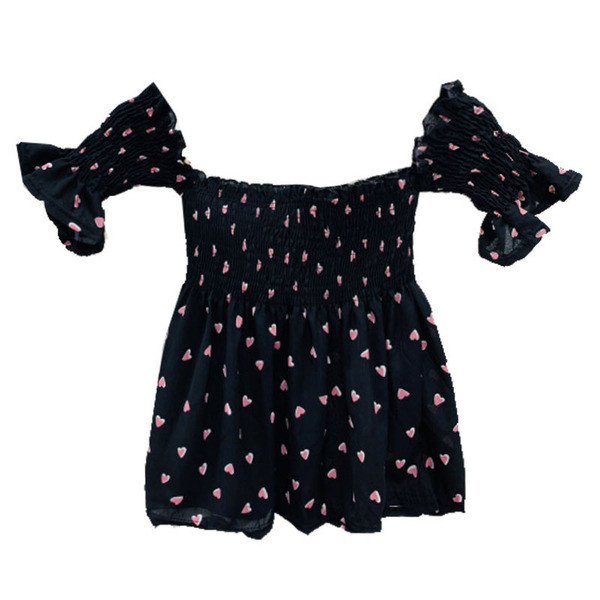 Γυναικεία μπλούζα με κοντό μανίκι και γυμνούς ώμους σε λευκό, μαύρο και κίτρινο χρώμα