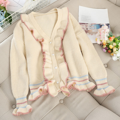 Cardigan dama cu nasturi si decolteu spitz in mai multe culori