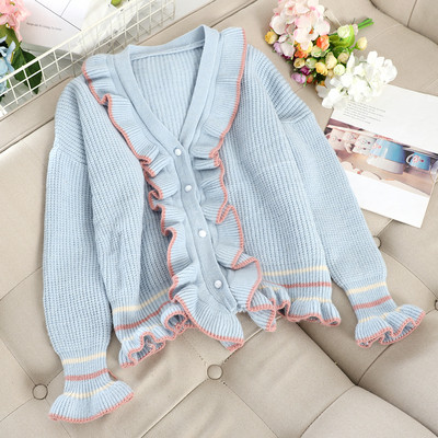 Cardigan dama cu nasturi si decolteu spitz in mai multe culori