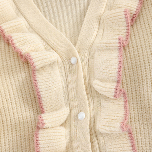 Cardigan dama cu nasturi si decolteu spitz in mai multe culori