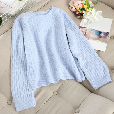 Casual γυναικείο πουλόβερ με O-λαιμόκοψη σε διάφορα χρώματα