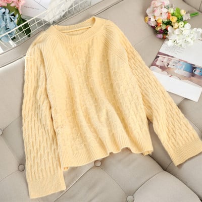 Casual γυναικείο πουλόβερ με O-λαιμόκοψη σε διάφορα χρώματα