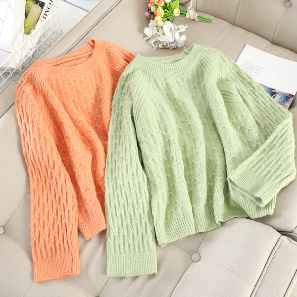 Casual γυναικείο πουλόβερ με O-λαιμόκοψη σε διάφορα χρώματα