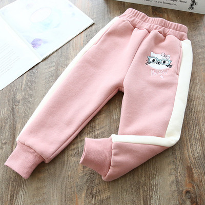 Lenjerie sport modernă pentru copii pentru fete cu aplicare în bej, roz, gri, violet și albastru