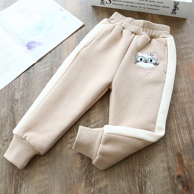 Lenjerie sport modernă pentru copii pentru fete cu aplicare în bej, roz, gri, violet și albastru