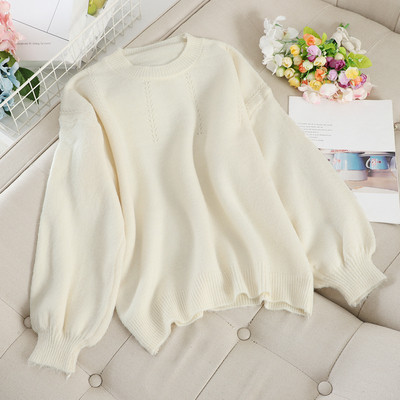 Pulover de dama model uni cu decolteu rotund in diferite culori