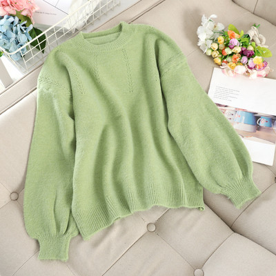 Pulover de dama model uni cu decolteu rotund in diferite culori