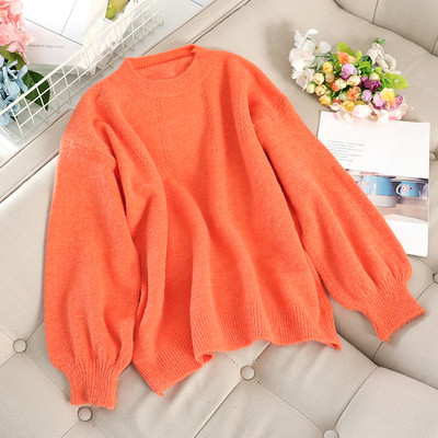 Pulover de dama model uni cu decolteu rotund in diferite culori