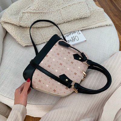 Modern női táska ökobőr cipzárral, két színben