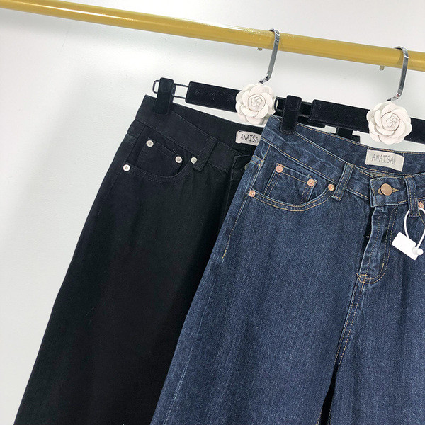 Női alkalmi farmer kék és fekete színben - széles modell