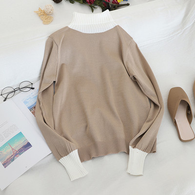 Γυναικείο πουλόβερ με κολάρο σε τέσσερα χρώματα