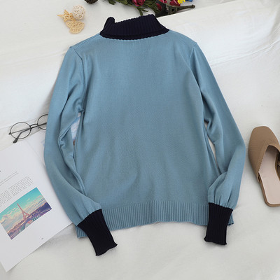 Γυναικείο πουλόβερ με κολάρο σε τέσσερα χρώματα