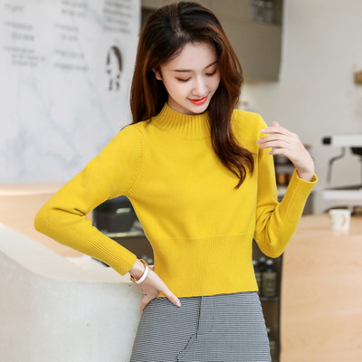 Pulover de dama model nou cu guler polo jos in mai multe culori