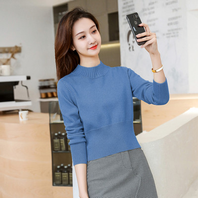 Pulover de dama model nou cu guler polo jos in mai multe culori