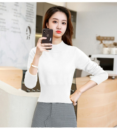 Pulover de dama model nou cu guler polo jos in mai multe culori