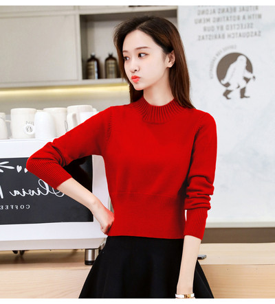 Pulover de dama model nou cu guler polo jos in mai multe culori