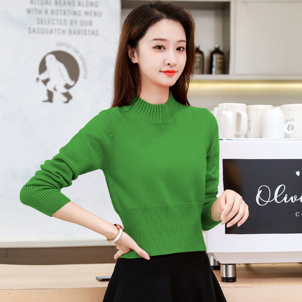 Pulover de dama model nou cu guler polo jos in mai multe culori