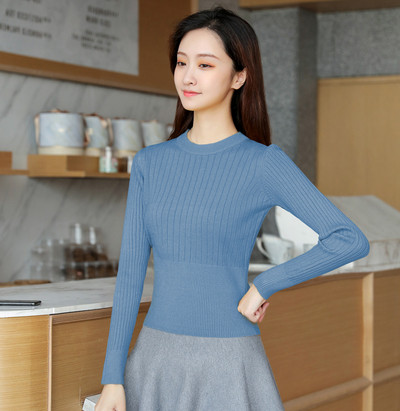 Modern női pulóver O-nyakú és hosszú ujjú több színben