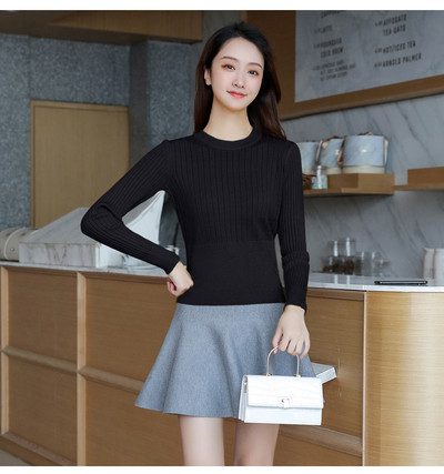 Modern női pulóver O-nyakú és hosszú ujjú több színben