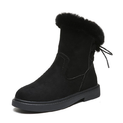 Modern női csizma eko bőrből, bézs és fekete pehelyszínnel