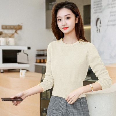 Alkalmi női pulóver hosszú ujjal, O-nyakú több színben