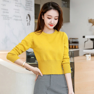 Alkalmi női pulóver hosszú ujjal, O-nyakú több színben