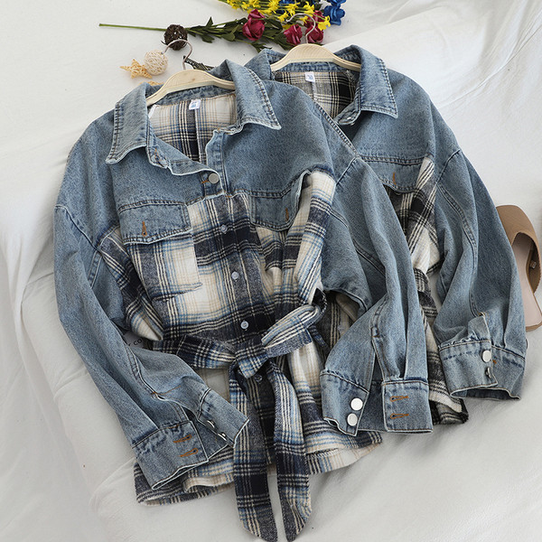 Νέο μοντέλο γυναικείο μπουφάν με ζώνη σε δύο χρώματα