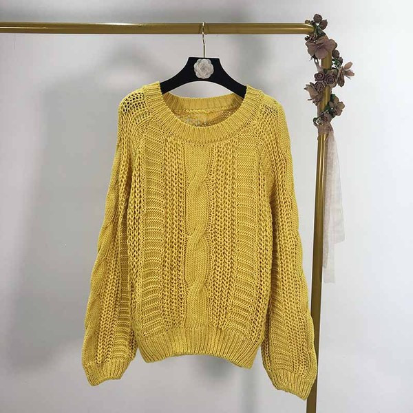 Πλεκτό γυναικείο πουλόβερ σε τρία χρώματα