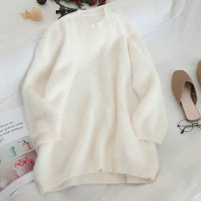 Γυναικείο ζεστό πουλόβερ με οβάλ λαιμόκοψη σε τέσσερα χρώματα