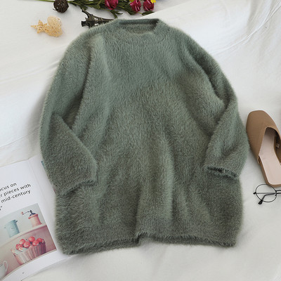 Γυναικείο ζεστό πουλόβερ με οβάλ λαιμόκοψη σε τέσσερα χρώματα