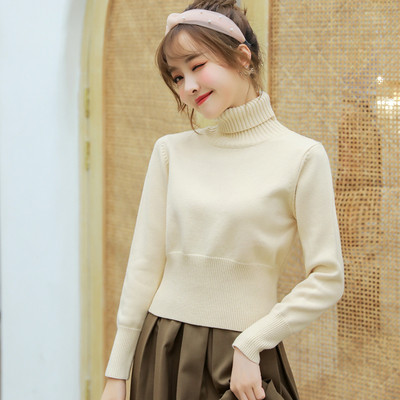 Új modell női pulóver magas polo gallérral több színben